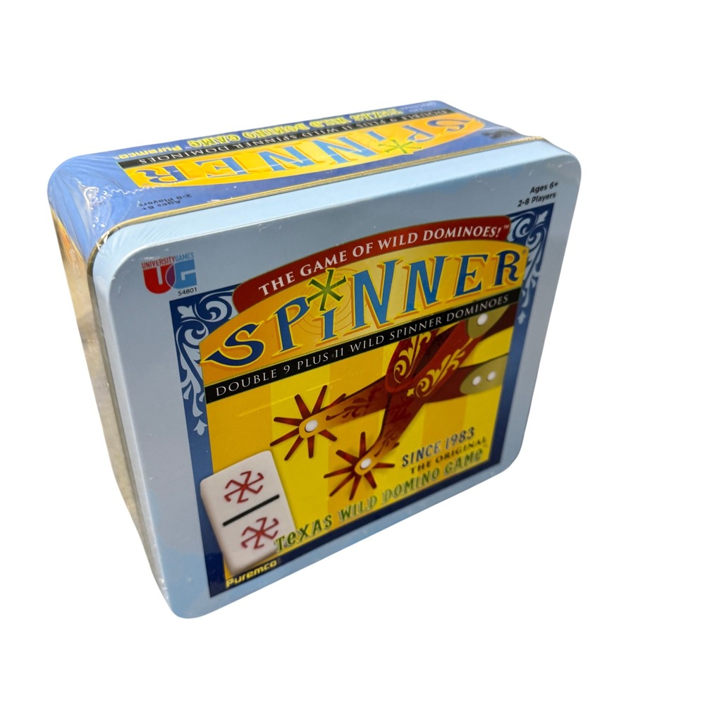 Spinner Dominoes OS Texas Wild Domino Game Blue University Games Sealed NEW